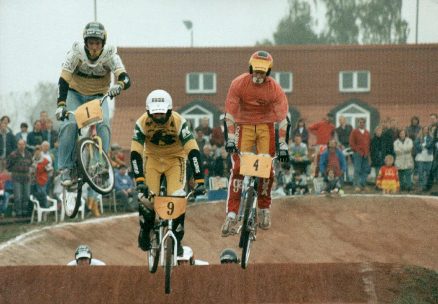 Oli Fuhrmann (#9), Ralf Mauritz (#1) und Jens Kluender (#4) am großen Double